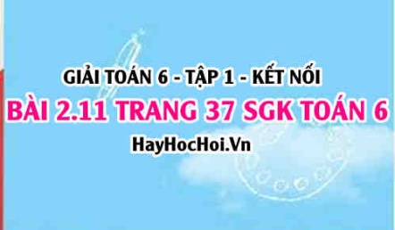 Giải bài 2.11 trang 37 Toán 6 Tập 1 SGK Kết nối tri thức